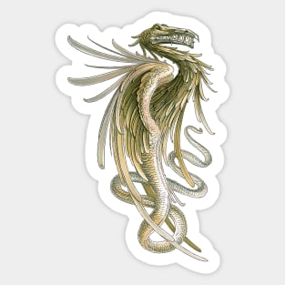 Winged Dragon with a Snake Tail Sticker